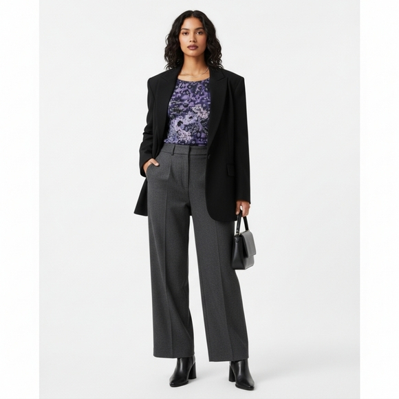 Ninety Women's Size SP Purple Animal Floral Print Sleeveless Blouse - Picture 7 of 7